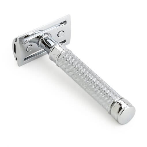 silver safety razor
