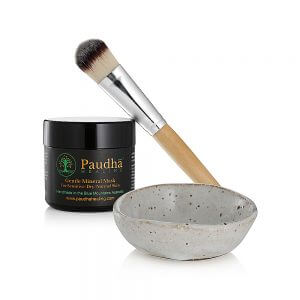 gift set - gentle mineral mask, brush and bowl